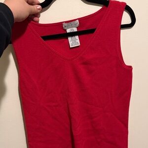 White Stag Bright Red V-Neck Tank Top